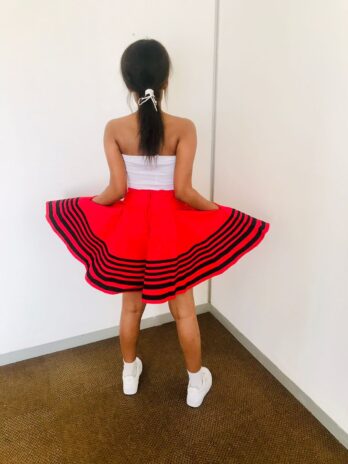 African Red ShweShwe Skirt